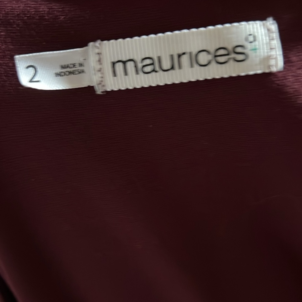 Maurices Sleeveless Zipper Pockets Plum Mini Dress Fit Flare A-Line - Picture 3 of 3